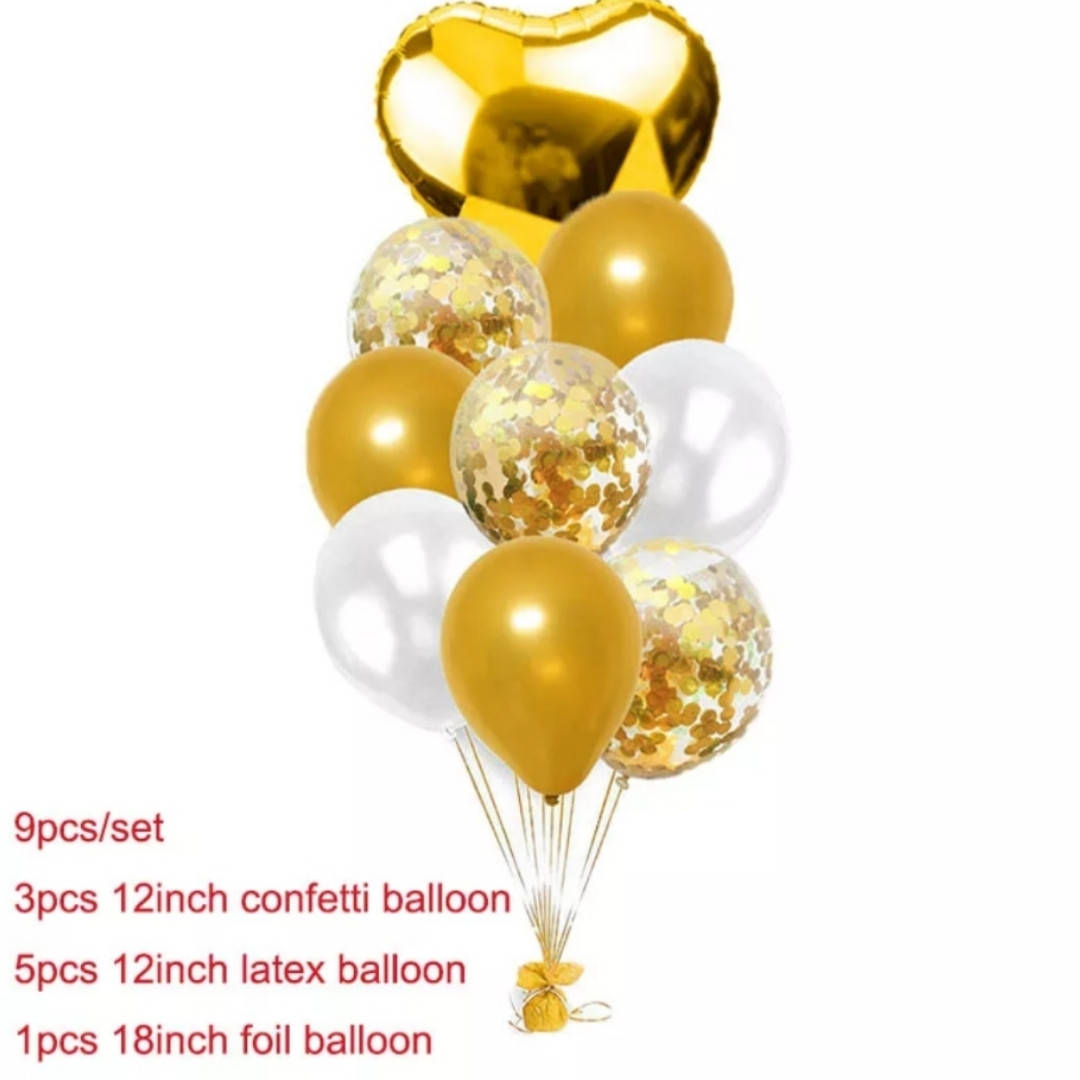 

Набор шариков золото 9 шт