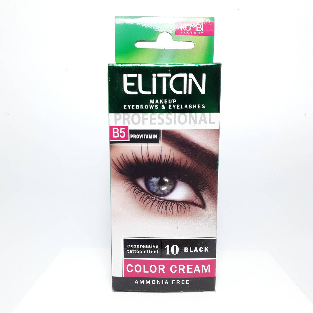 

ELITAN Стойкая Крем - краска для бровей и ресниц с эффектом Татуажа тон Чорный Элитан