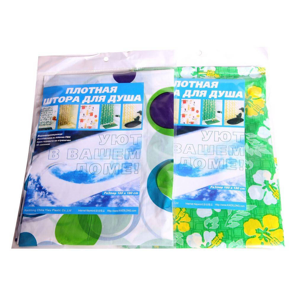 

Шторка для душу 180х180см щільний ПВХ