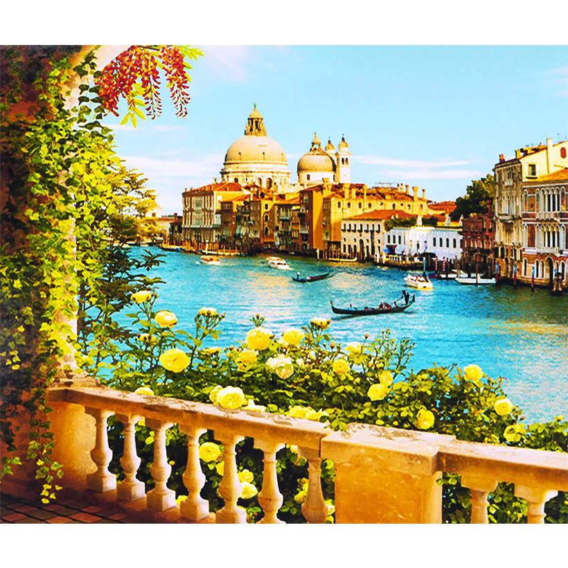 

Алмазная мозаика 40х50 см DIY Венецианский балкончик (SL 74506)