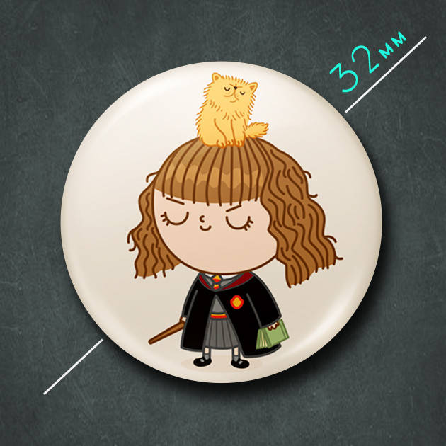 

"Гермиона Джин Грейнджер (Гарри Поттер)" значок круглый на булавке Ø32 мм