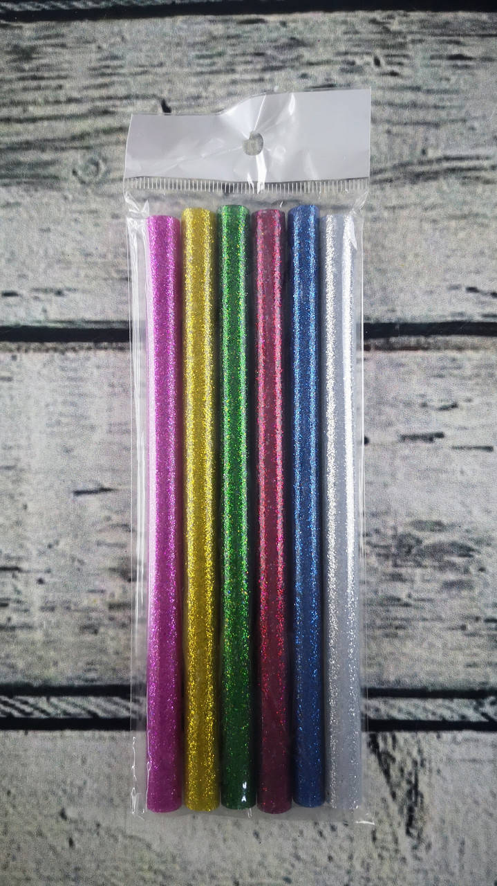 

Клей термопластичный Для пистолета с блеском 1,1 см Набор 6 шт. 26809Ф