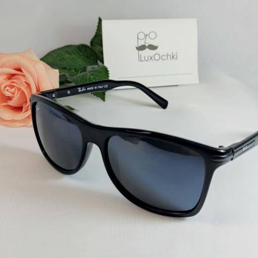 

Стильные мужские солнцезащитные очки Ray Ban квадратные в глянцевой оправе, Черный