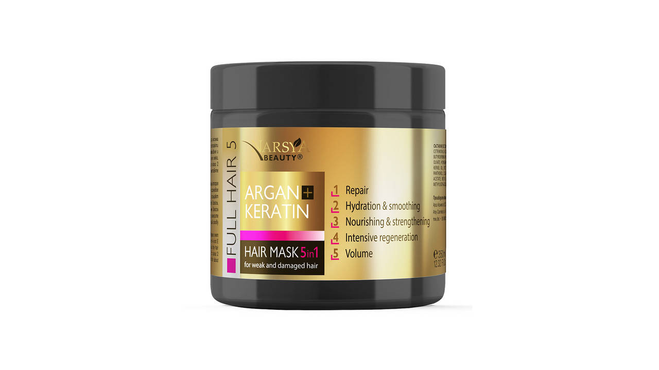 

Маска для волос с арганом и кератином 5 в 1 Argan&Keratin от Arsy Cosmetics 350 мл