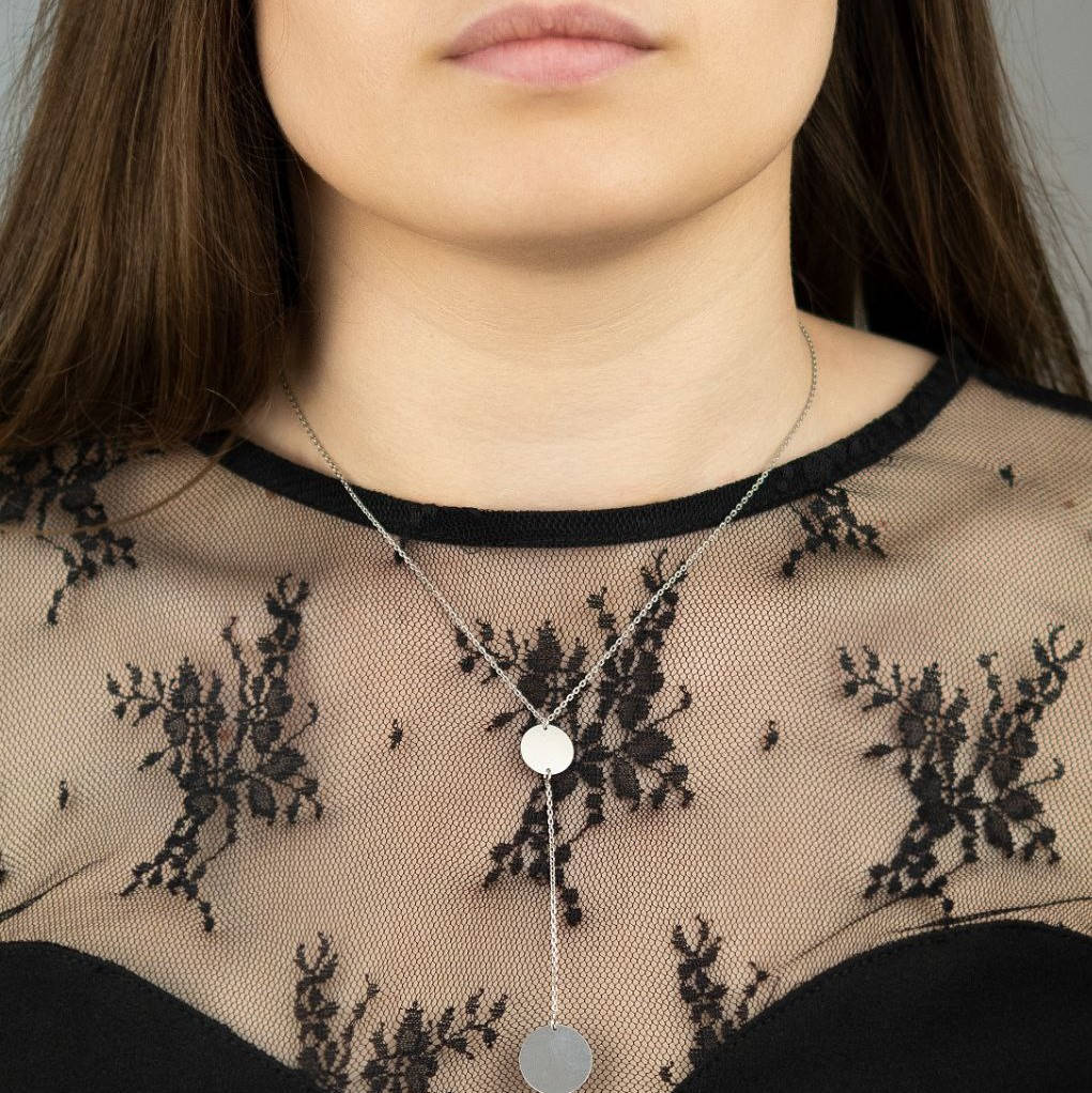 

Серебряное колье БС1705Ке ширина 1 мм длина 45