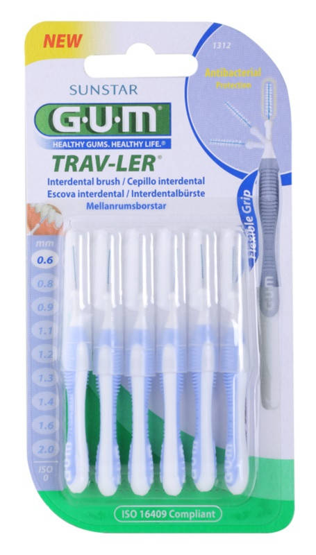 

GUM Trav-Ler межзубные ершики 0.6мм, 6 штук