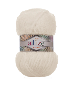 

Alize Softy Plus (Ализе Софти Плюс) № 62 светло-молочный (Пряжа, нитки для вязания)