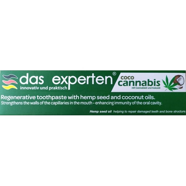 

Зубная паста Das Experten Coco und Cannabic с маслом семян конопли, 70 мл