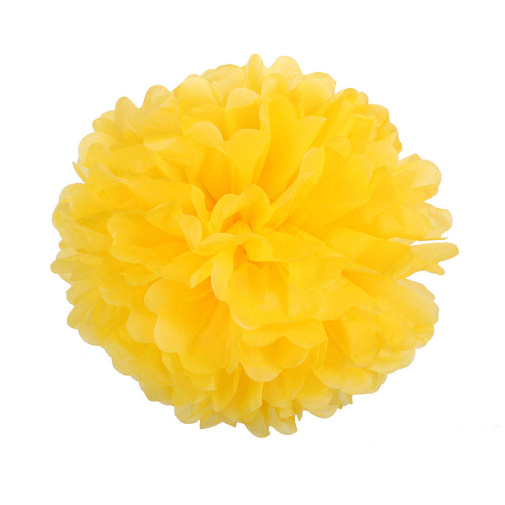 

Помпон из бумаги 30 см. ярко-желтый