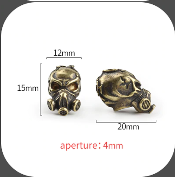 

Бусина для браслетов из паракорда череп-противогаз