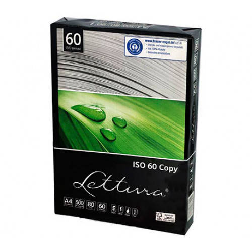 

Папір офісний A4 Eco Lettura ISO 60 (сіровато-біла), Серый