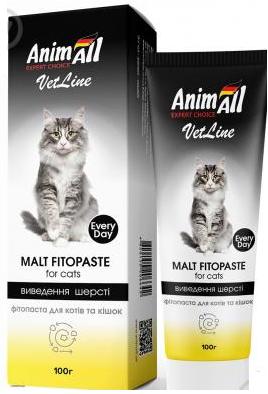 

Фитопаста Animall Vetline выведение шерсти для котов 100 г