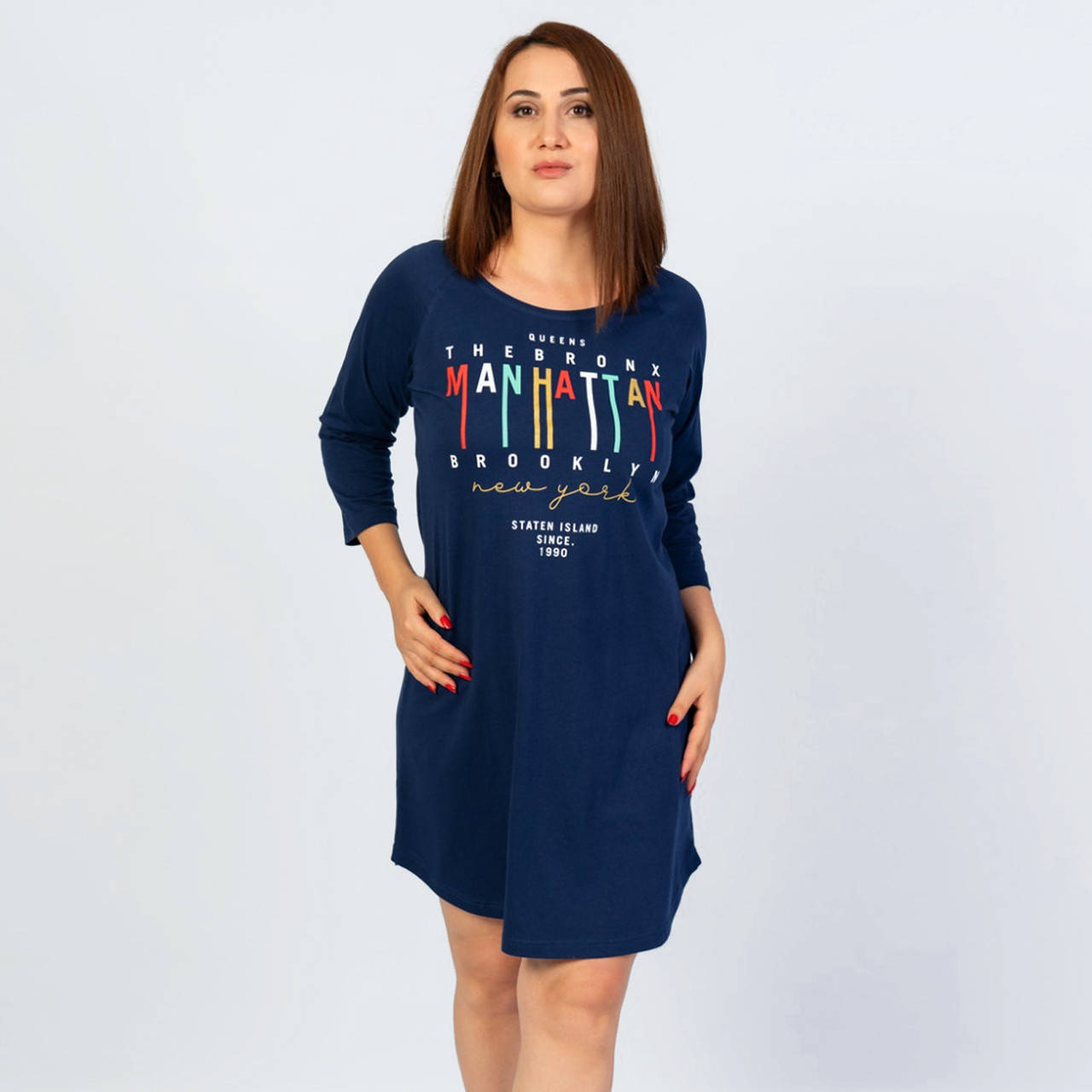 

Трикотажная туника для женщин 104363 Vienetta, Синий, 1XL