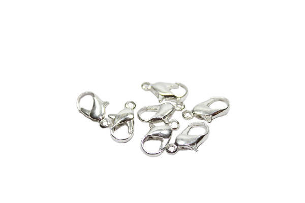 

Карабины большие разные цвета 1х0.5см/20шт:Серебряный