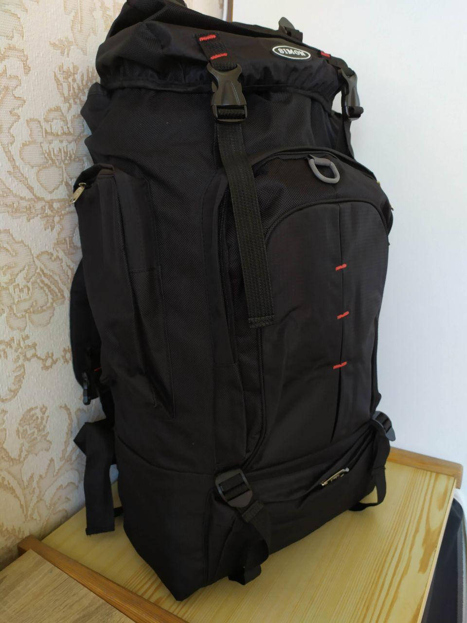 

Рюкзак 75 л тактический военный армейский туристический экспедиционный походный вместительный, Черный