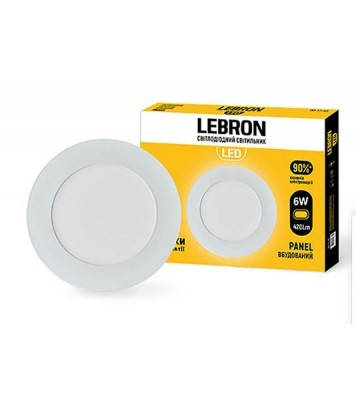 

LED светильник LEBRON L-PR-641, 6W, встроенный, 4100K, с блоком питания