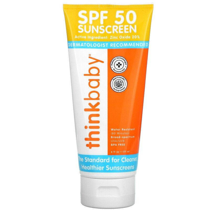 

Think, Thinkbaby, солнцезащитный крем SPF 50+, 6 жидк. унц. (177 мл)