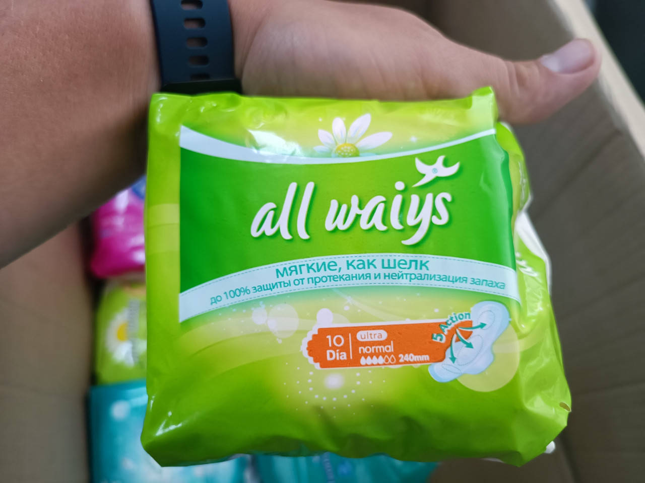 

Прокладки гигиеническая All-waiys 4 капли 10шт