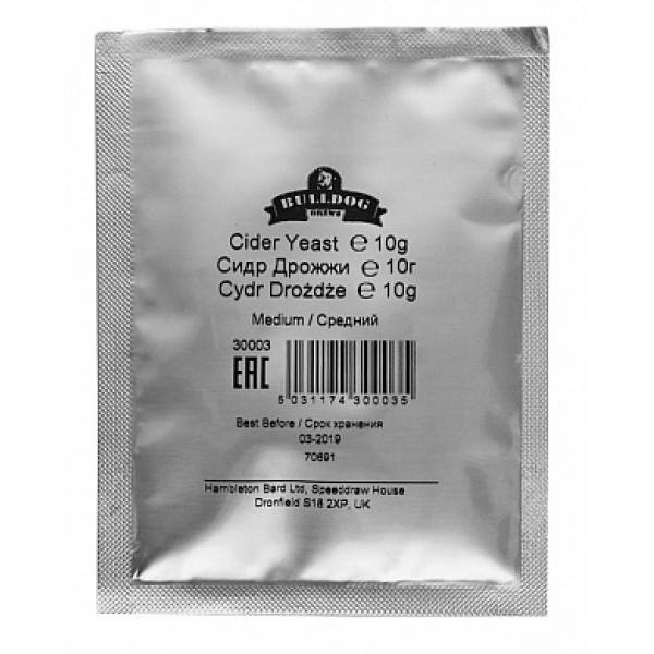 

Дрожжи для полусладкого сидра Bulldog Cider Yeast Medium with Sweetener
