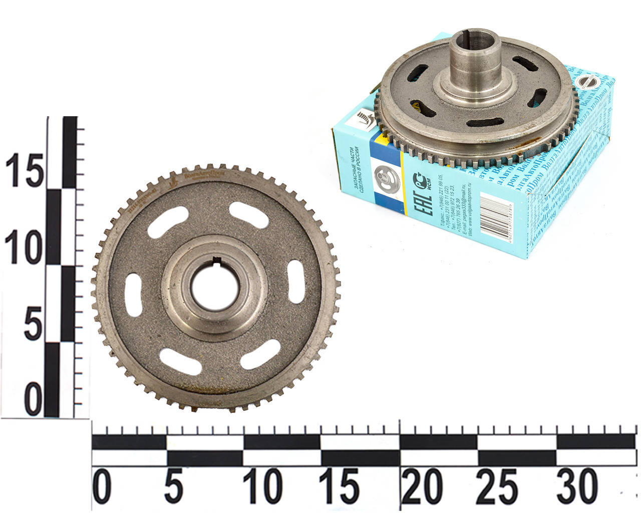 

Шкив демпфер вала коленчатого ВАЗ 21214 инж., цельный чугунный ВАП