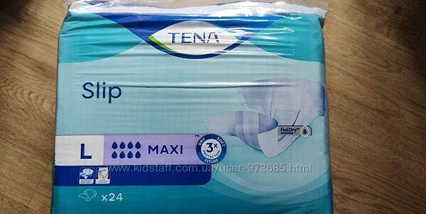 

ПОДГУЗНИКИ ДЛЯ ВЗРОСЛЫХ TENA SLIP MAXI LARGE 24 ШТ 92-144 СМ 8 КАПЕЛЬ