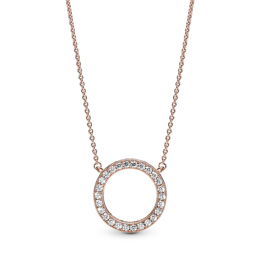 

Серебряное колье Pandora Rose с логотипом 580515CZ