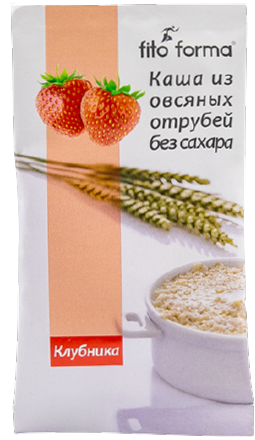 

Каша из овсяных отрубей без сахара с Клубникой (40 грамм)