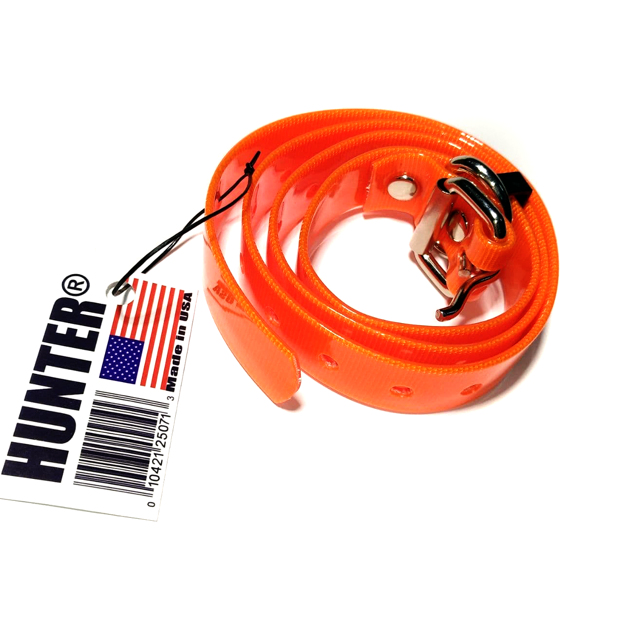 

Ошейник для собак полиуретановый армированный волокном Hunter TPU-18 для тренировочных ошейников, 18х1.8х700мм, Оранжевый