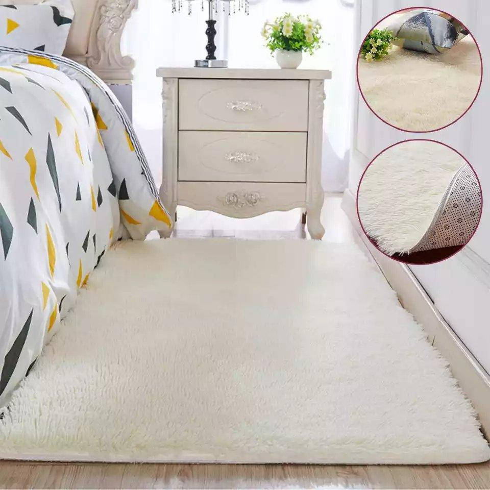 

Меховый ворсистый коврик Травка 90х200 / прикроватный коврик с длинным ворсом