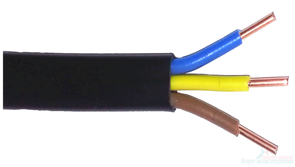 

Кабель провод ВВГ-Пнг LS 3х2,5 (ВВП-1) МЕГАНОМ ГОСТ черный