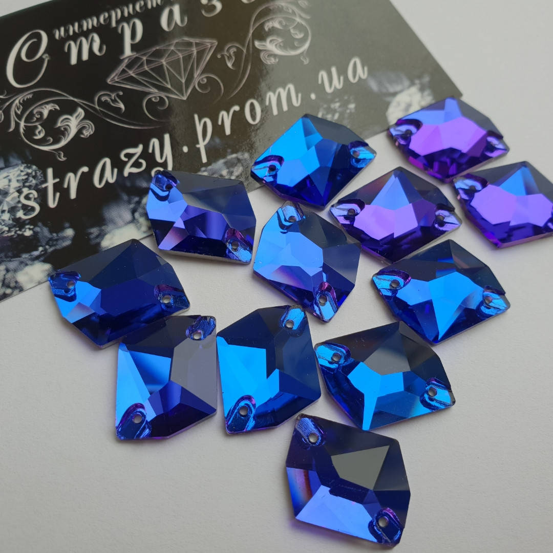 

Стразы Lux Космик 16*20мм. Capri Blue