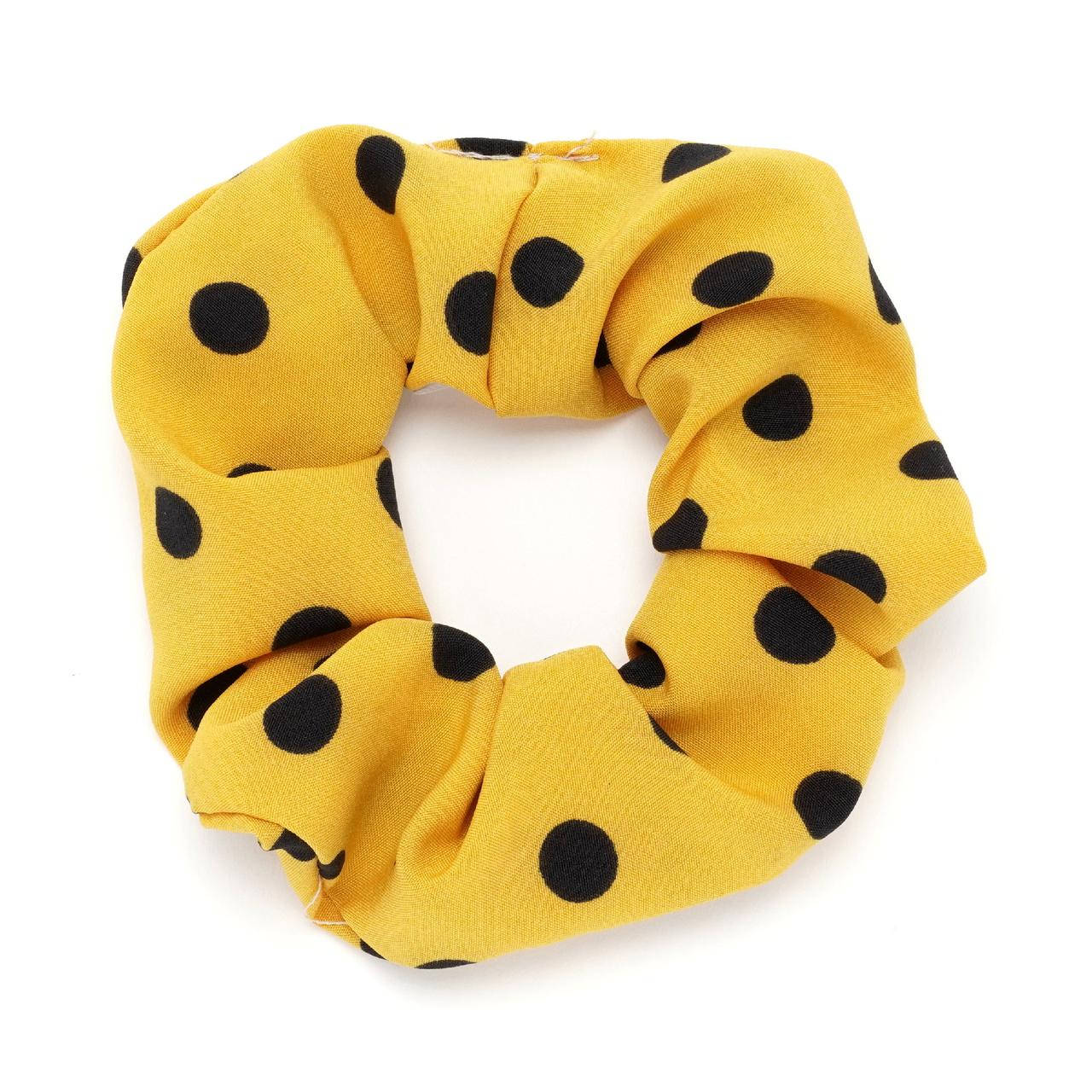 

Резинка для волос из софтовой ткани с принтом крупный горошек 1603903