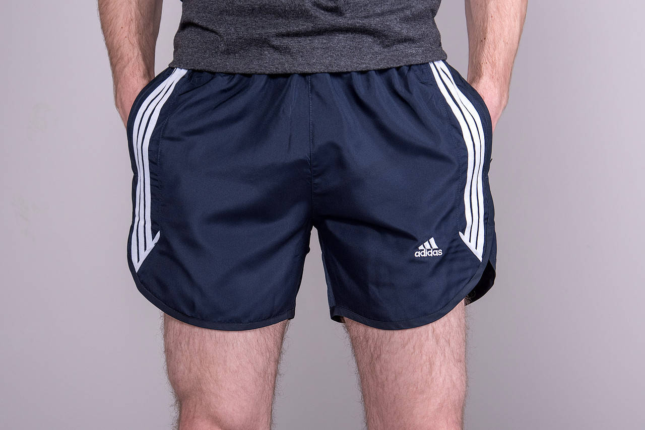 

Чоловічі шорти Adidas (плащівка), темно-синього кольору, Синий