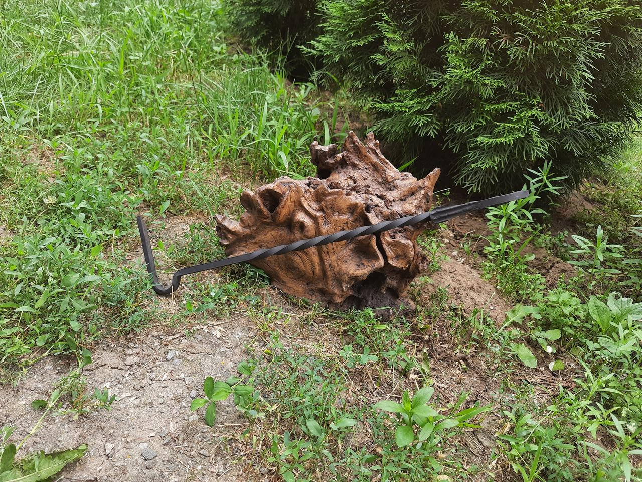 

Кочерга гриль мангал камин кованная витая 450 мм.