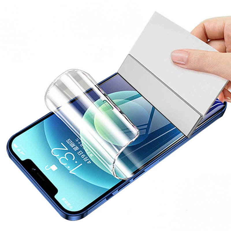 

Гидрогель защитная пленка для iPhone 13 Pro Max противоударная гидрогелевая, Прозрачный
