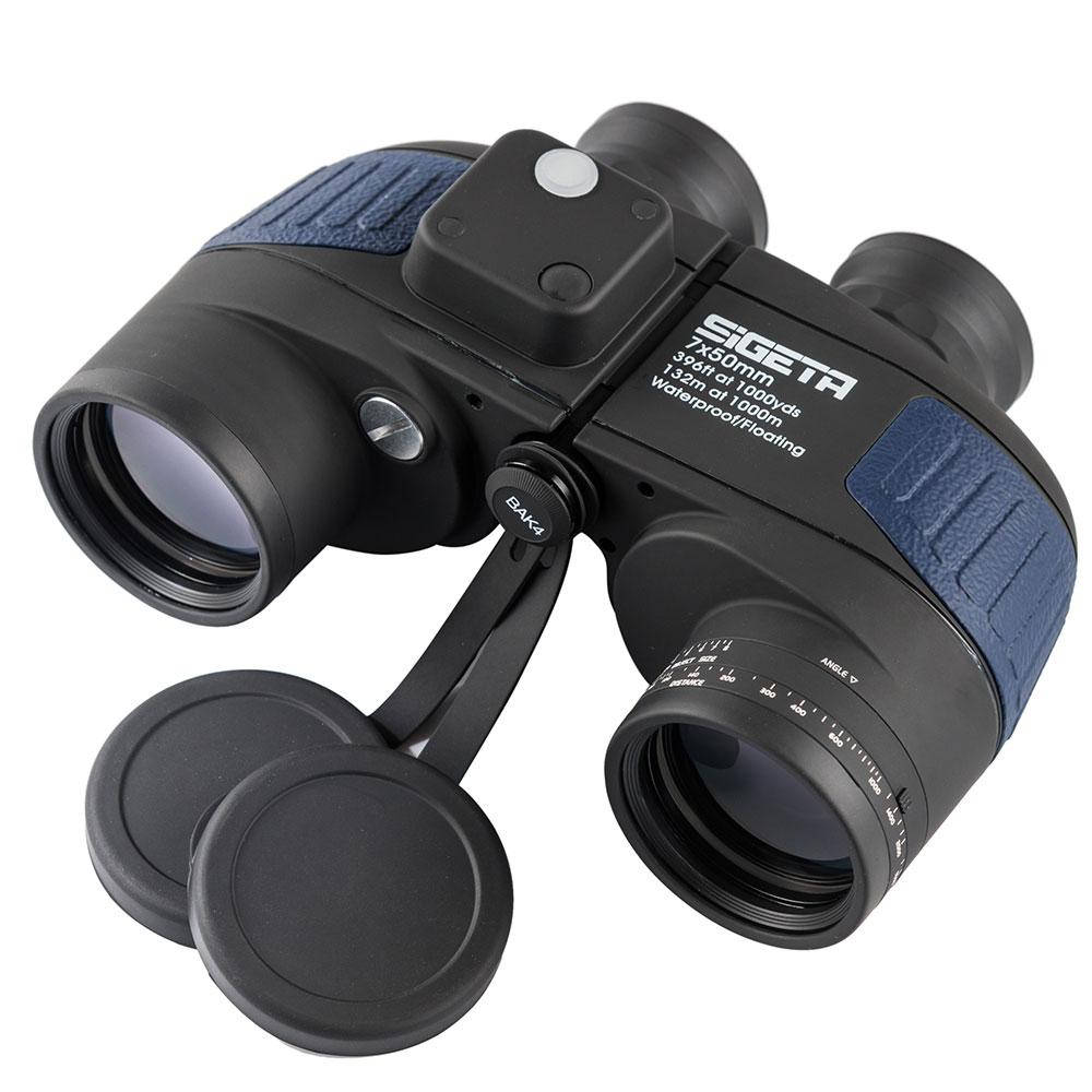 

Бинокль тактический с компасом Sigeta Admiral 7x50 Blue floating/compass/reticle (65813), Синий
