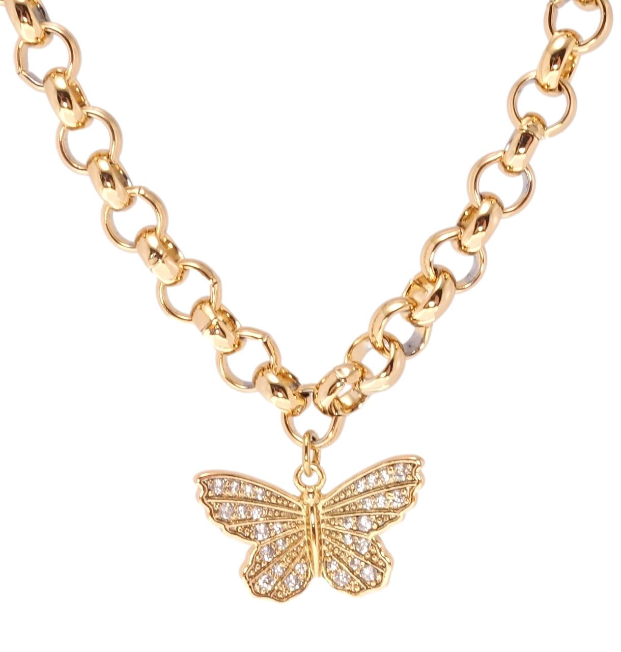 

Подвеска на цепочке Xuping Позолота 18K "Бабочка" длина 40-45см х 5мм
