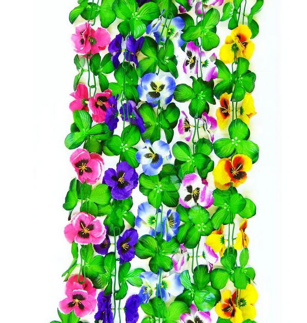 

Лиана Анютины глазки с листом, 180 см, Разные цвета