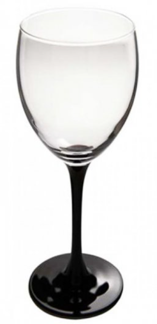 

Бокал вино Luminarc Domino 250мл на чорн ножці, Черный