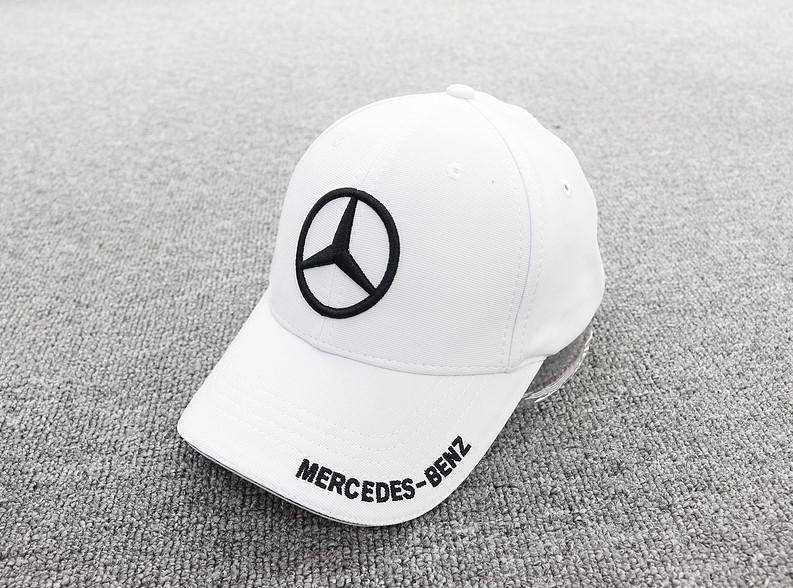 

Кепка Бейсболка Mercedes (Мерседес) с черной надписью Белая, Белый
