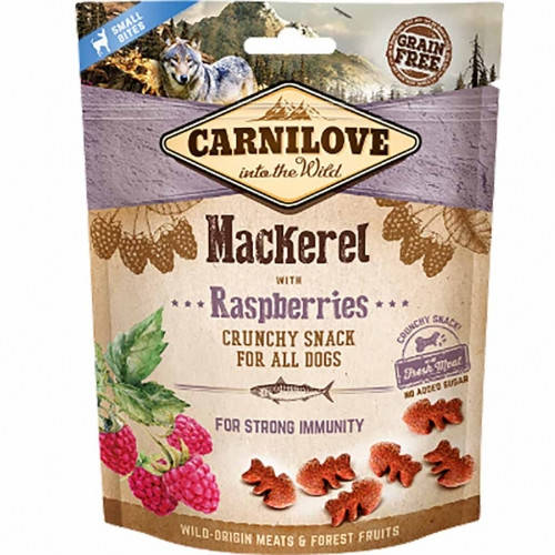 

Лакомство Carnilove Dog Crunchy Snack скумбрия,малина д/собак, 200g