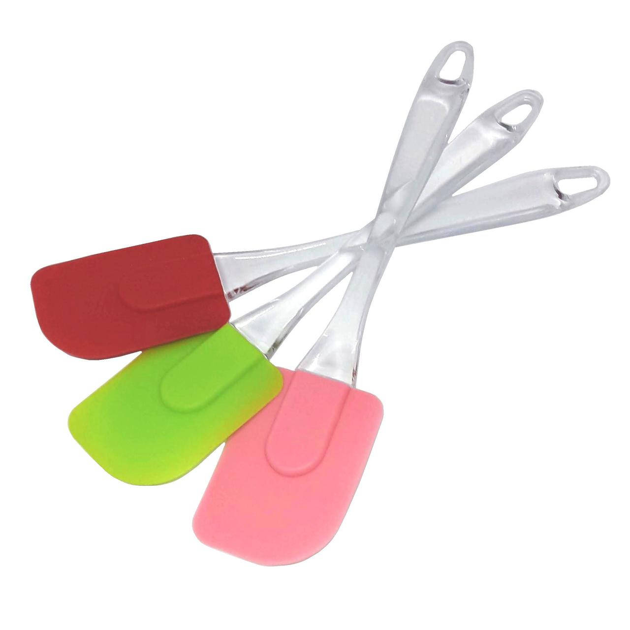 

Лопатка кондитерская Kitchenware силиконовая с прозрачной ручкой 22.5 см