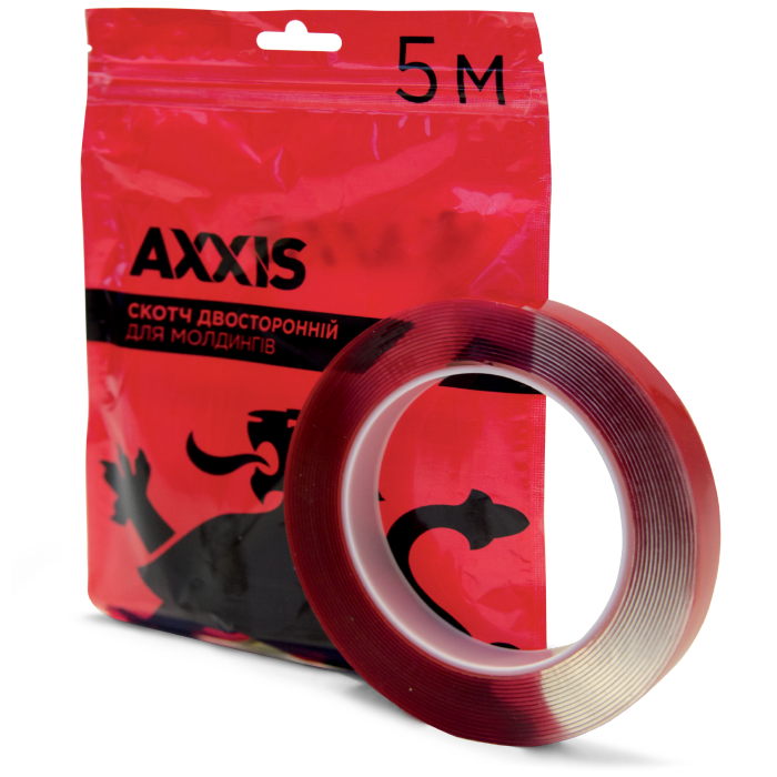 

Скотч двухсторонний 15mm x 5m профессиональный RED AXXIS