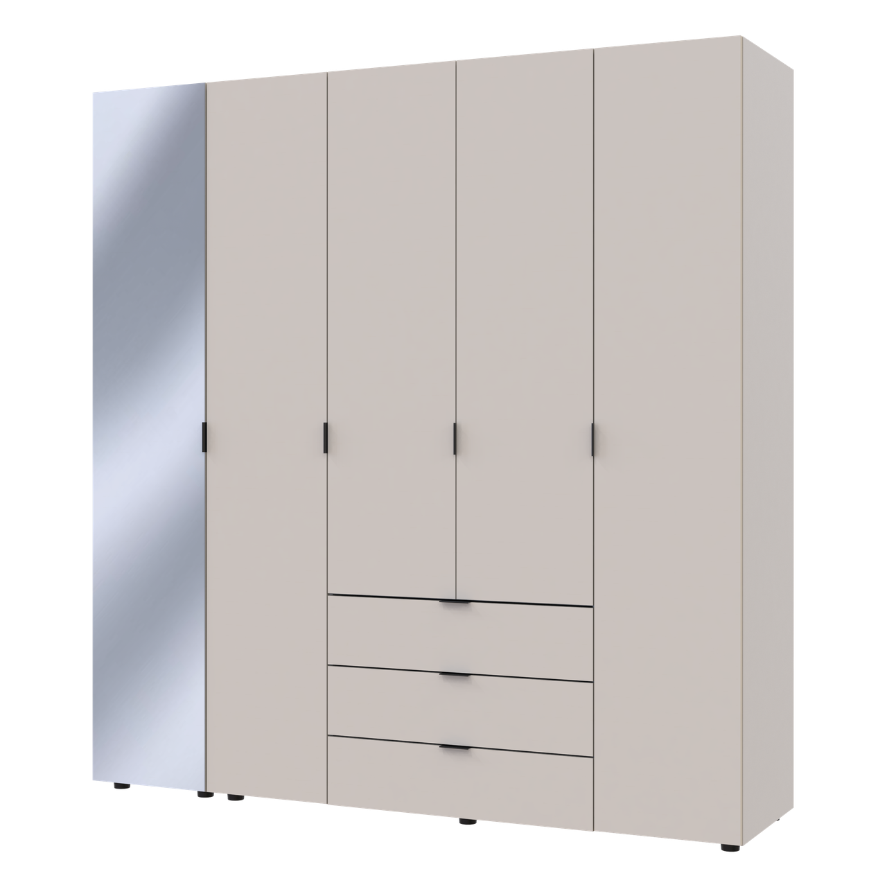 Шафа для одягу Doros Гелар Кашемір 4ДСП/Дзеркало 194х49.5х203.4 (80737659) 2