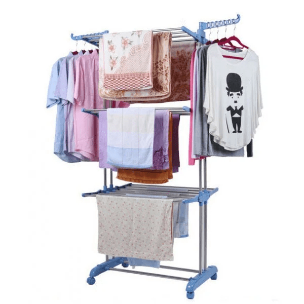 

Складная сушилка для белья Garment Rack With Wheels, Серый