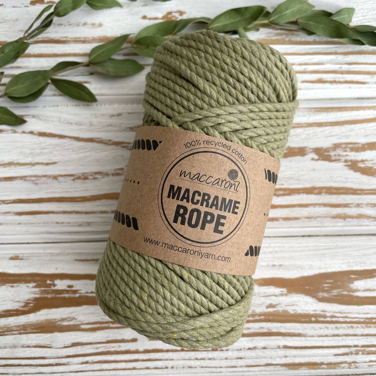 

Эко шнур Macrame Rope 4 мм, цвет Оливка