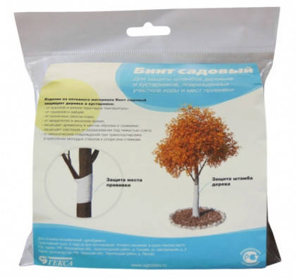 

Бинт садовый для защиты штамбов деревьев Агротекс UV 60 0,12х10 м, Белый