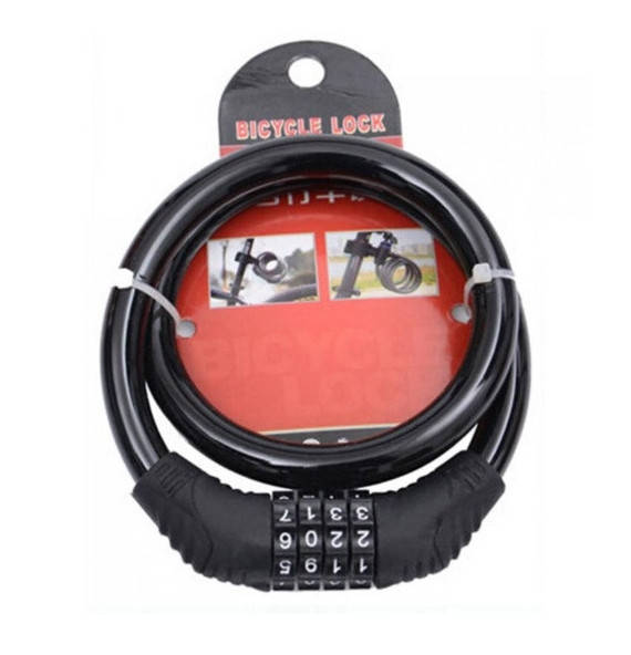 

Велосипедный кодовый замок Robesbon Цепь противоугонная Черный