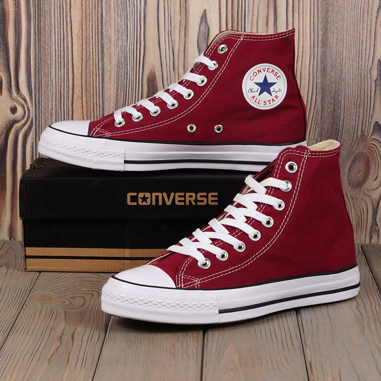 

Кеды Converse All Star (Высокие бордовые)36,37,38,41,42,43,44в наличии размеры!, Бордовый