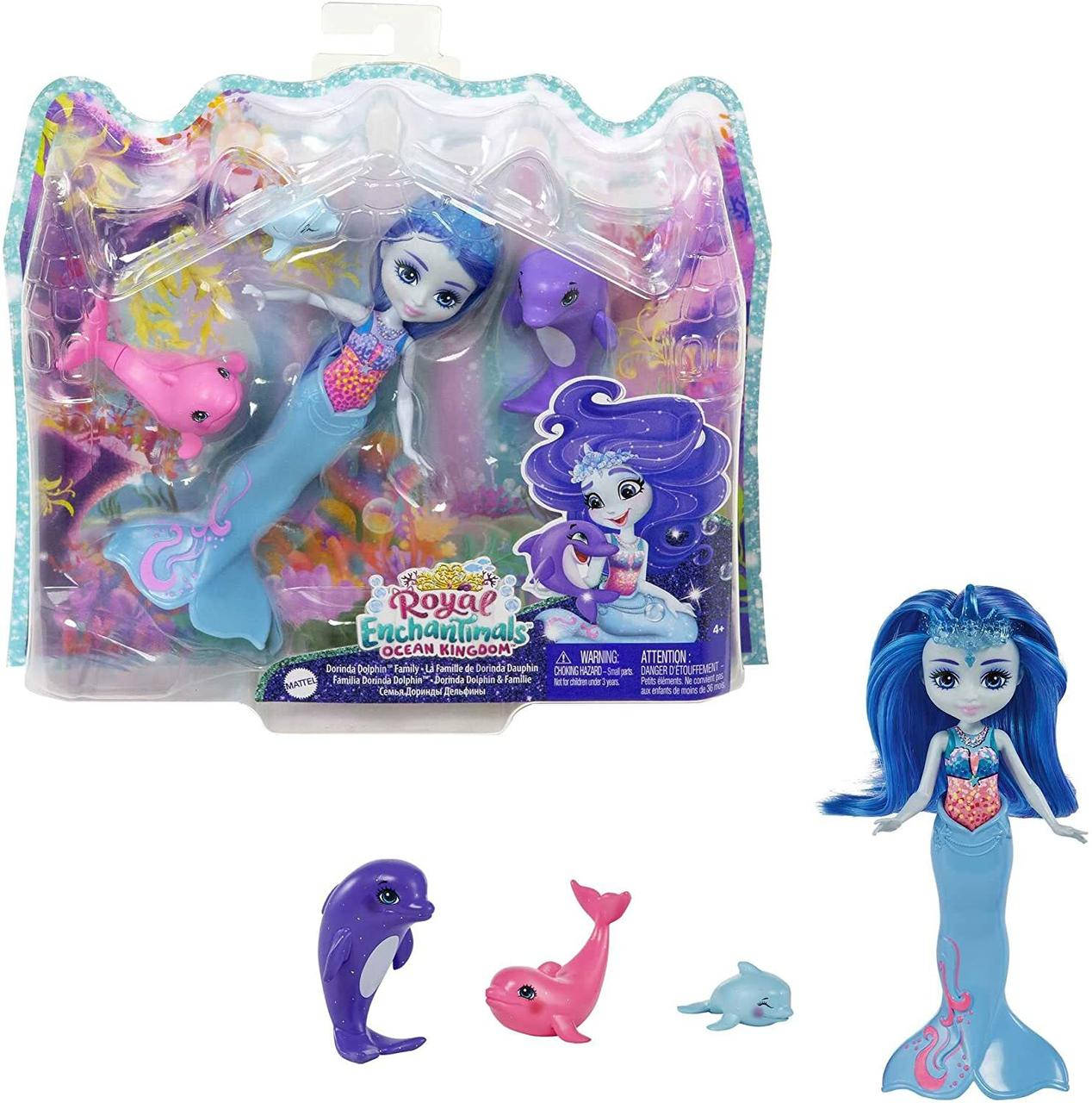 

Игровой набор энчантималс Семья Дельфинов кукла Дельфин Enchantimals Royal Ocean Kingdom Mattel ‎HCF72